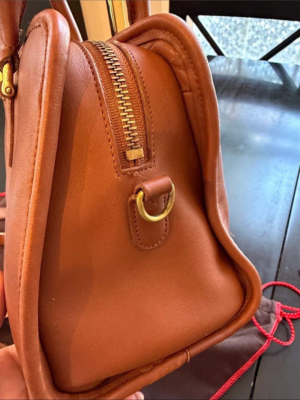Vintage Coach Beaumont Satchel 9871 British Tan USA '98 Leather Strap Hangtag - Picture 3 of 16